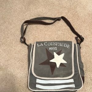 Clea Ray upcycle Canvas messenger bag
